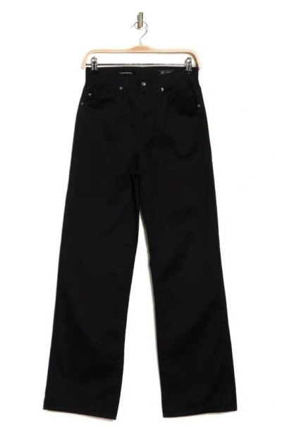 Ag Kora High Waist Wide Leg Jeans In Super Black