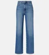 Ag Kora Mid-rise Wide-leg Jeans In Blue