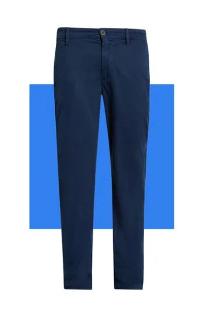 Ag Kullen Flat Front Stretch Sateen Chinos In Blue