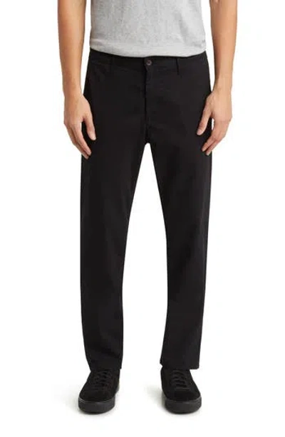 Ag Kullen Flat Front Stretch Sateen Chinos In Black