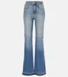 Ag La Croisette High-rise Flared Jeans In Blau