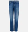 Ag Mari High Waist Ankle Slim Straight Leg Jeans In Blue