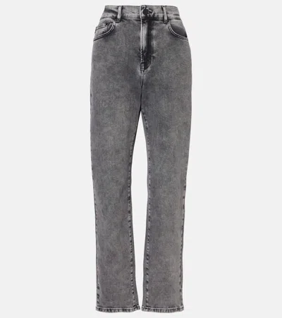 Ag Lanzarote Straight Jeans In Grey