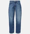 Ag Le Mans High-rise Cropped Wide-leg Jeans In Blue