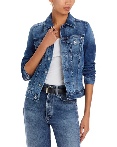 Ag Led Denim Jacket In 10 Years Mnetic Blue In Years Mnetic Blue