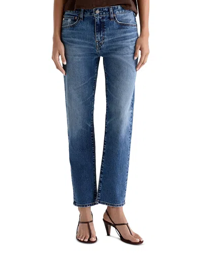 Ag Led Ex Boyfriend Mid Rise Slouchy Slim Jeans In 15 Years Prue In Animal Print