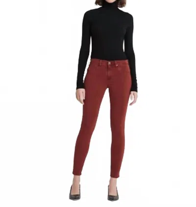 Ag Legging Ankle Jeans In Rich Crimson In Brown