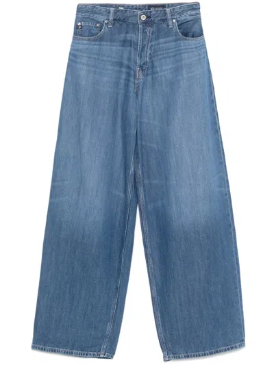 Ag Logo-patch Jeans In Blue