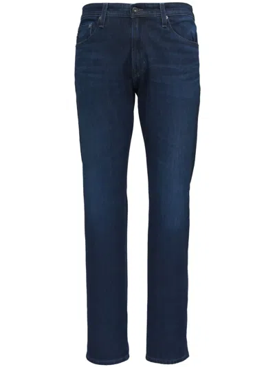 Ag Tapered-jeans Mit Logo-patch In Blau