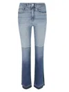 Ag Fitted Buttoned Jeans In Blue