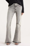 Ag Low Rise Flare Leg Jeans In Gray