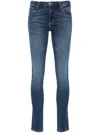 Ag Low-rise Skinny Jeans In Blue