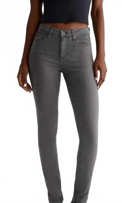 Ag Luscious Stretch Sateen Cigarette Leg Jean In Smoke In Gray