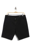 Ag Lux Flat Front Chino Shorts In Black
