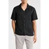Ag Marco Solid Camp Shirt In Black