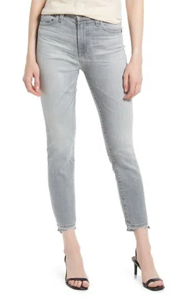 Ag Mari Chew Hem Ankle Straight Leg Jeans In Gray