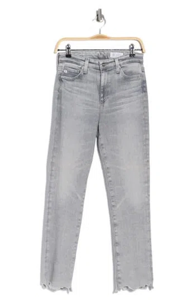 Ag Mari Crop Ankle Slim Straight Leg Jeans In Gray