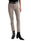 Ag Mari Crop Cotton Jean In Sulfur Desert Taupe In Multi