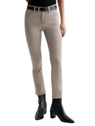 Ag Mari Crop Cotton Jean In Sulfur Desert Taupe In Khaki