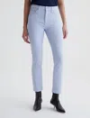 Ag Mari Crop High Rise Slim Straight Cut Jeans In Blue Whisper In Blue