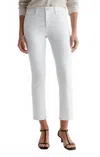 Ag Prima Low Rise Ankle Cigarette Jeans In White