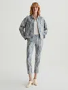 Ag Mari Crop In Stripe Fray