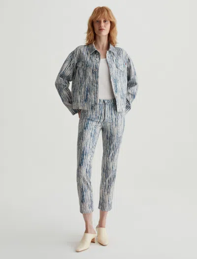 Ag Mari Crop In Stripe Fray