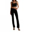 Ag Mari Extended High Rise Pants In Super Black In Black