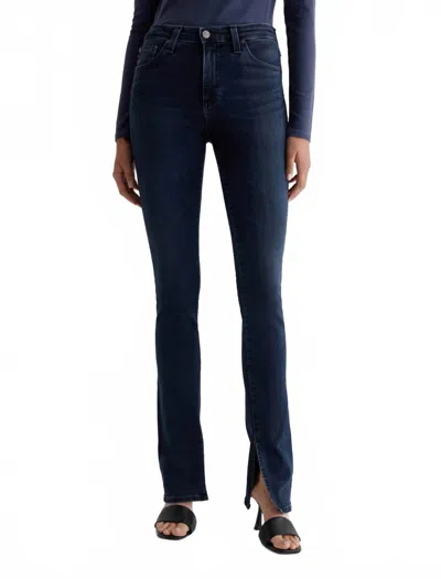 Ag Mari Extended High-rise Slim Straight Jeans In Empire In Blue