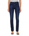 Ag Mari Extended Mid Rise Slim Straight Jeans In Austere In Blue