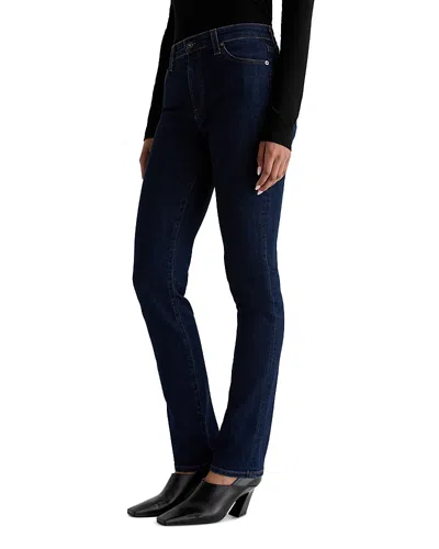 AG MARI EXTENDED MID RISE SLIM STRAIGHT JEANS IN MODERN INDIGO
