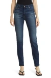 Ag Mari Extended Slim Straight Leg Jeans In Animal Print