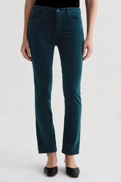 Ag Mari Hi Rise Straight Velvet Jeans In Deep Loon In Multi