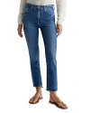 AG MARI HIGH RISE ANKLE SLIM STRAIGHT JEANS IN ALIBI DESTRUCTED