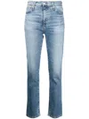 Ag Mari High-rise Slim-fit Jeans In Blue