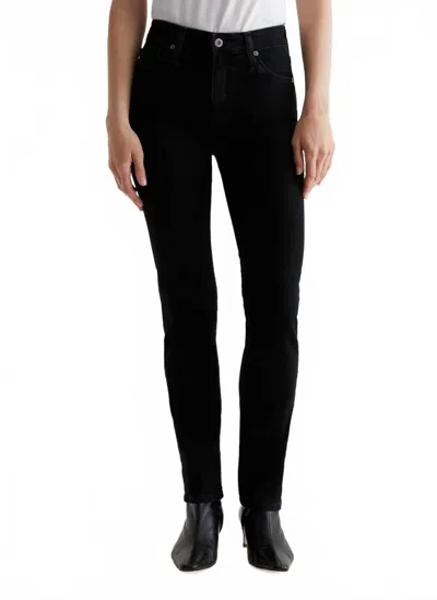 Ag Mari High Waist Slim Ankle Straight Leg Jeans In Black