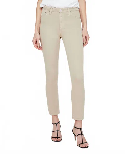Ag Mari High Rise Slim Straight Jean In Dry Dust In Brown