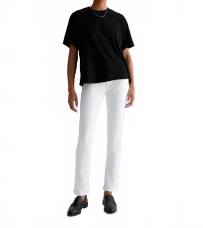 Ag Mari High Rise Slim Straight Jeans In White