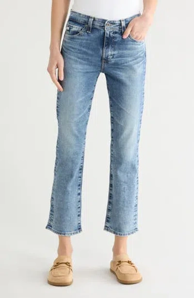 Ag Mari High Waist Ankle Slim Straight Leg Jeans In Blue