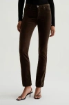Ag Mari High Rise Slim Straight Jean In Sone Wash In Rich Umber