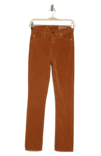 Ag Mari High Waist Slim Ankle Straight Leg Corduroy Pants In 1 Year Sulfur Rich Turmeric