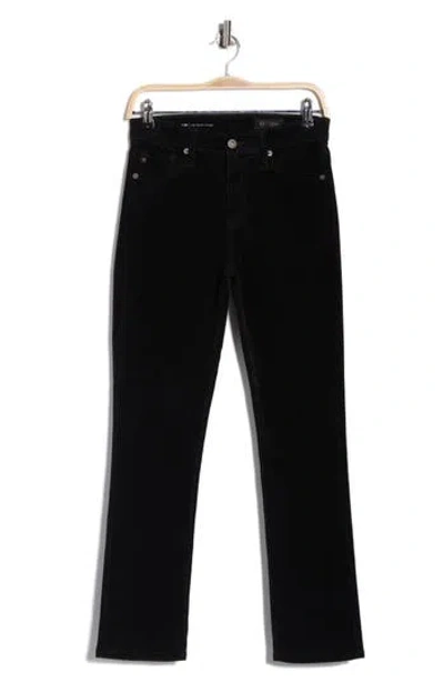 Ag Mari High Waist Slim Ankle Straight Leg Corduroy Pants In Black