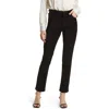 Ag Mari High Waist Slim Ankle Straight Leg Jeans In Super Black