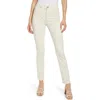 Ag Mari High Waist Slim Ankle Straight Leg Jeans In White Cream