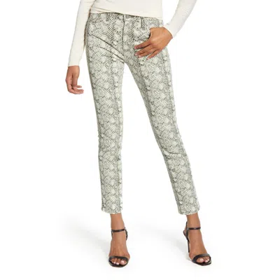 Ag Mari High Waist Slim Straight Leg Jeans In Gray