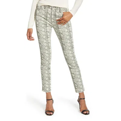 Ag Mari High Waist Slim Straight Leg Jeans In Silk Python Idu/dark Algae