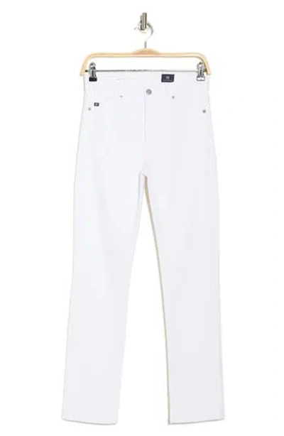 Ag Mari High Waist Slim Straight Leg Jeans In White