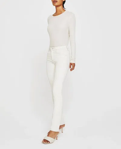 Ag Mari Jeans In Light Fawn 27 In White