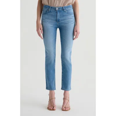 Ag Mari Mid Rise Crop Slim Straight Leg Jeans In Blue