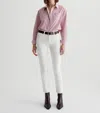 Ag Mari Mid Rise Jean In Powder White In Neutral